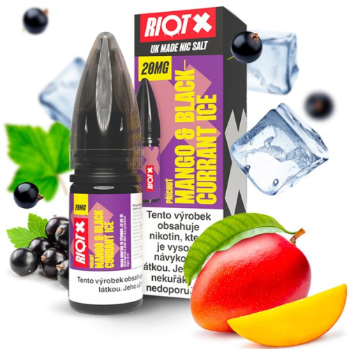 RIOT X Salt Mango & Blackcurrant Ice 10 ml 10 mg RIOT X Salt Mango & Blackcurrant Ice 10 ml 10 mg
