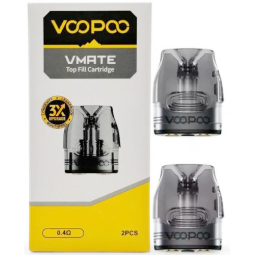 VOOPOO VMATE TOP FILL cartridge 0,4 ohm 2 ml 2 ks VOOPOO VMATE TOP FILL cartridge 0,4 ohm 2 ml 2 ks