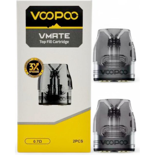 VOOPOO VMATE TOP FILL cartridge 0,7 ohm 2 ml 2 ks VOOPOO VMATE TOP FILL cartridge 0,7 ohm 2 ml 2 ks