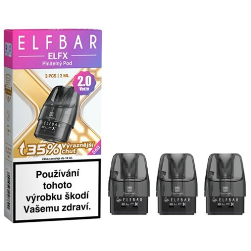 Elf Bar ELFX cartridge V2.0 0,6 ohm 2 ml 3 ks