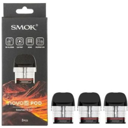 Smoktech Novo 5 MTL cartridge 0,7 ohm 2 ml 3 ks Smoktech Novo 5 MTL cartridge 0,7 ohm 2 ml 3 ks