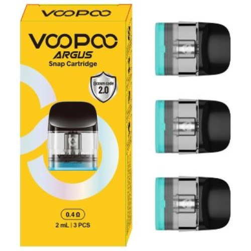 VOOPOO ARGUS SNAP Top Fill cartridge 0,4 ohm 2 ml 3 ks VOOPOO ARGUS SNAP Top Fill cartridge 0,4 ohm 2 ml 3 ks