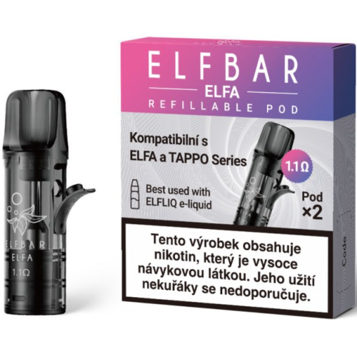 Elf Bar ELFA EMPTY Pods cartridge 1,1 ohm 2 ks